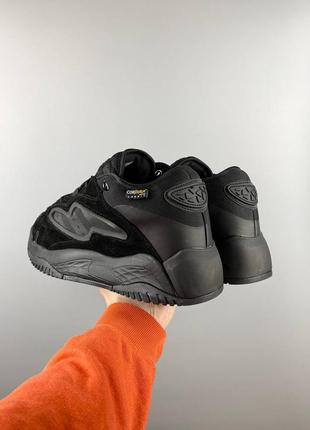 Мужские зимние кроссовки adidas originals streetball ii black fur замшевые на меху5 фото