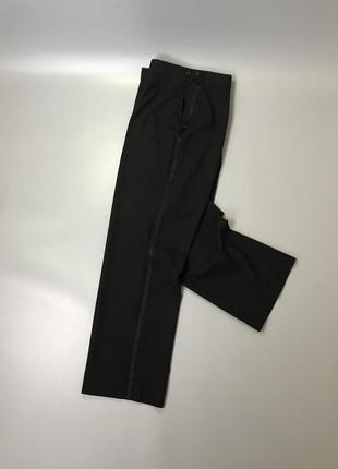 Стильні чорні брюки з лампасами, класичні штани, базові, однотонні, під сорочку, піджак1 фото