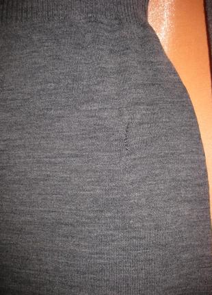 Вовна100% сіра довга міді сукня светр в'язана шерстяна км1860 відкрита супер на великі груди10 фото