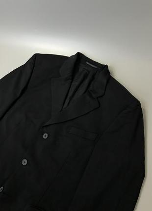 Базовый классический чёрный костюм pierre cardin, однотонный, деловой костюм, двойка. пиджак, брюки, пьер кардин, нарядный, праздничный3 фото
