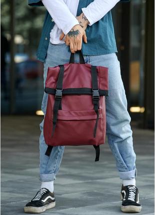 Мужской рюкзак ролл sambag rolltop milton бордо10 фото