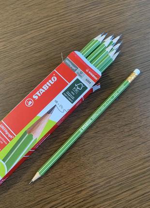 Канцтовари stabilo (олівці, ручка, простий олівець, гумка)4 фото