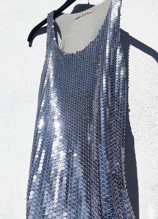 Блестящее серебристое платье ichi4 фото