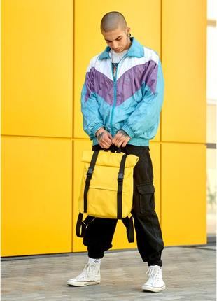 Чоловічий рюкзак ролл sambag rolltop milton жовтий8 фото