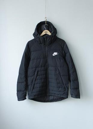 Nike nsw down jacket мужской пуховик найк куртка черная на пуху м 48 adidas champion puma tnf