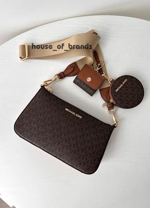 Жіноча брендова сумка michael kors jet set logo crossbody bag оригінал сумочка майкл мішель корс на подарунок дружині подарунок дівчині