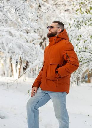 Мужская очень теплая зимняя куртка пуховик до минус 30 мороза в расцветках рр 48-561 фото