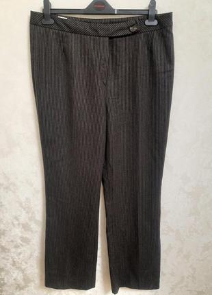 Akris! шикарные классические шерстяные брюки в полоску италия1 фото