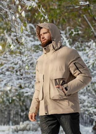 Мужская очень теплая зимняя куртка пуховик до минус 30 мороза в расцветках рр 48-564 фото