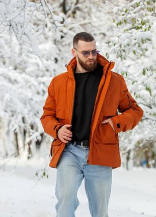Мужская очень теплая зимняя куртка пуховик до минус 30 мороза в расцветках рр 48-565 фото