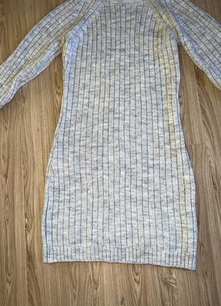 Теплое вязаное  платье , свитер8 фото