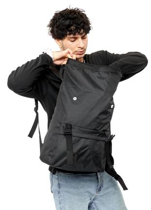 Рюкзак ролл sambag rolltop milton чорний тканевий3 фото