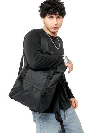 Рюкзак ролл sambag rolltop milton чорний тканевий5 фото