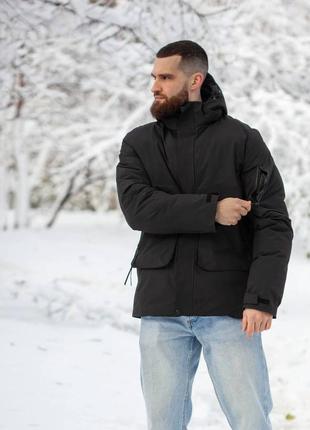 Мужская очень теплая зимняя куртка пуховик до минус 30 мороза в расцветках рр 48-566 фото