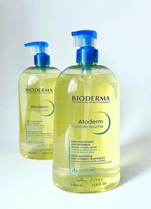 💙масло для душу bioderma atoderm shower oil1 фото