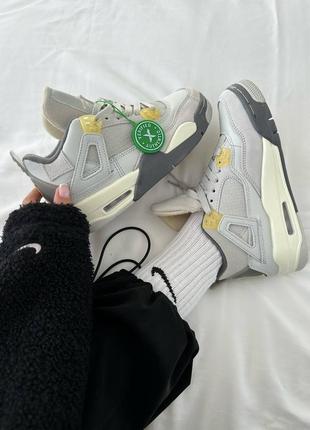 Жіночі кросівки сірі nike air jordan retro 4 “craft” premium4 фото