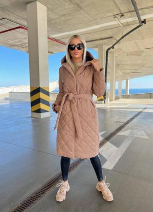 Пальто стьогане зима