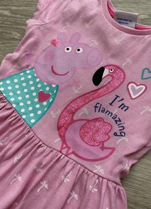 Яркое платье на девочку peppa pig свинка пеппа 86-926 фото