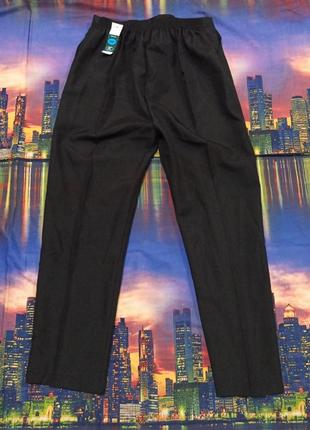Чёрные повседневные штаны спортивные унисекс со стрелками карманами пояс на резинке размер 50 183 фото