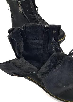 Dr.martens boots хутро •black•3 фото