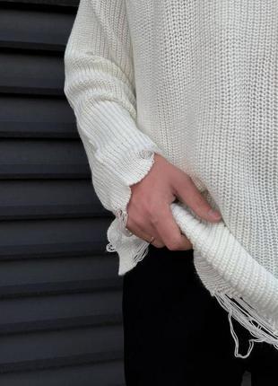 Oversize рваний светр 🔝 3 кольори2 фото