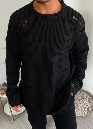 Oversize рваний светр 🔝 3 кольори3 фото