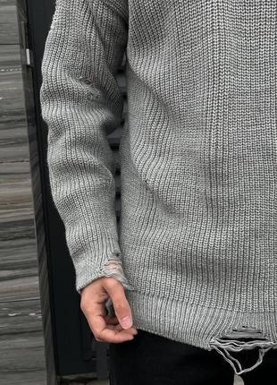 Oversize рваний светр 🔝 3 кольори5 фото