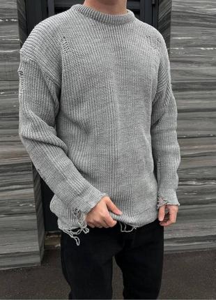 Oversize рваний светр 🔝 3 кольори4 фото