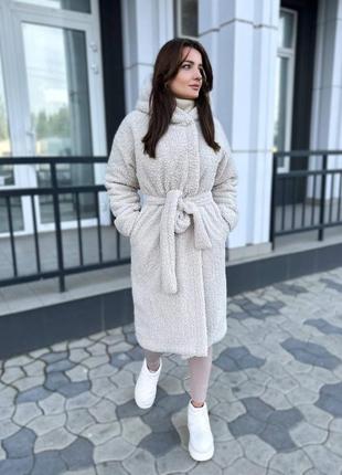 Пальто тедди