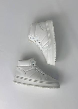Женские сникерсы белые зимние sneakers ayron white