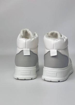 Женские сникерсы белые зимние sneakers ayron grey2 фото