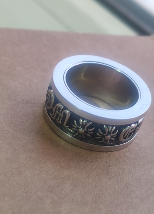 Массивное кольцо chrome hearts5 фото