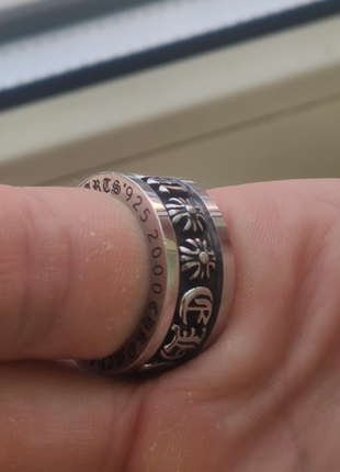 Массивное кольцо chrome hearts8 фото
