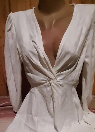 Шикарная белая блузка1 фото