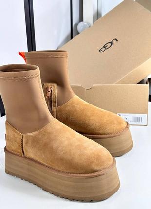 Уги носок натуральные рыжие ugg замша мех3 фото