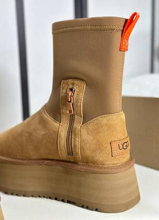 Уги носок натуральные рыжие ugg замша мех6 фото