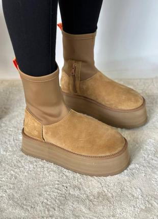 Уги носок натуральные рыжие ugg замша мех