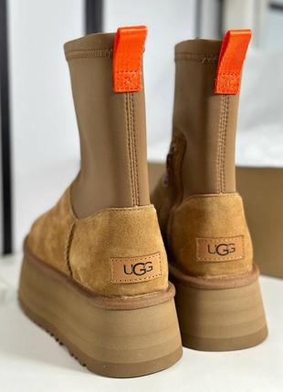 Уги носок натуральные рыжие ugg замша мех7 фото