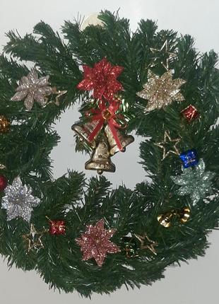 Різдвяний новорічний декор віночок