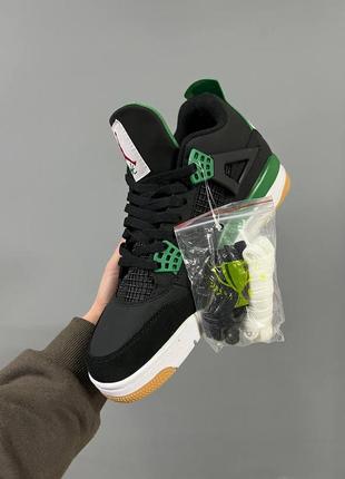 Nike air jordan 4 x off-white green glow5 фото