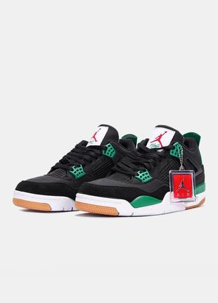 Nike air jordan 4 x off-white green glow1 фото