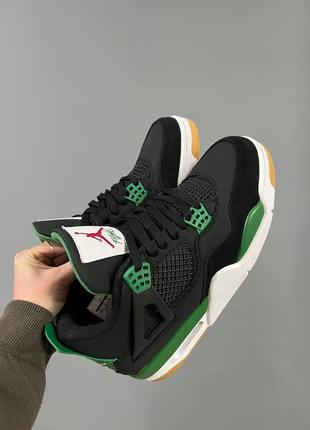 Nike air jordan 4 x off-white green glow8 фото