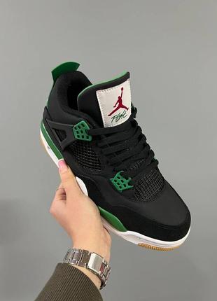 Nike air jordan 4 x off-white green glow7 фото