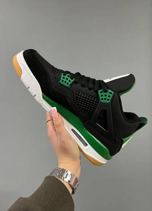 Nike air jordan 4 x off-white green glow9 фото