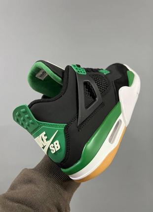 Nike air jordan 4 x off-white green glow10 фото