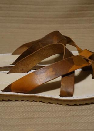 Открытые кожаные шлепанцы меланжевого коричневого цвета aldo канада 41 р.6 фото