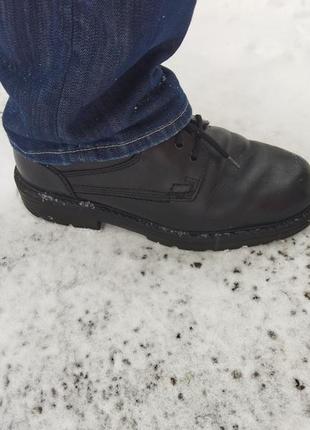 27 см кожаные тёплые полуботинки зимние ботинки на меху fretz2 фото