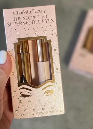 Набор гель для бровей и тушь charlotte tilbury the secret to supermodel eyes