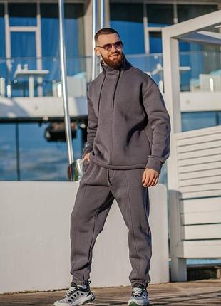 Мужской спорт костюм ткань футер-пенье производитель корея кофта прямая низ на резинке с фиксатором