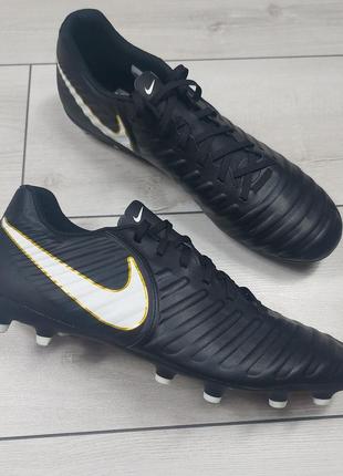 Бутсы nike tiempo rio iv fg черный